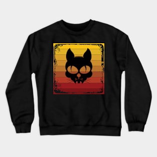 Halloween retro cat Crewneck Sweatshirt